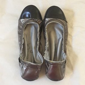 BALLASOX Corso Como Ballerina Flats Silver/ Black